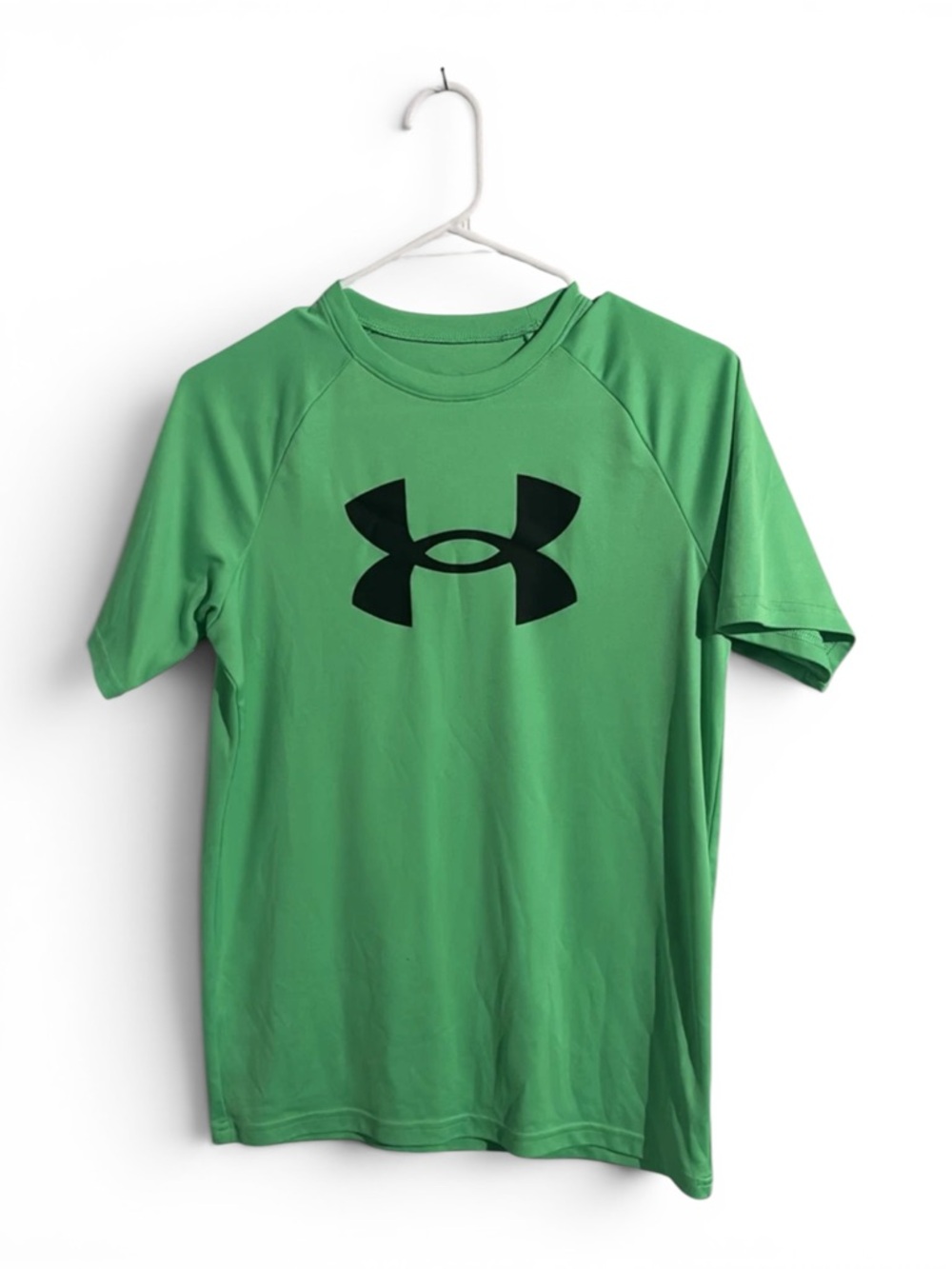 Under Armour Bright Green Short-Sleeve Performance Tee with Black Logo